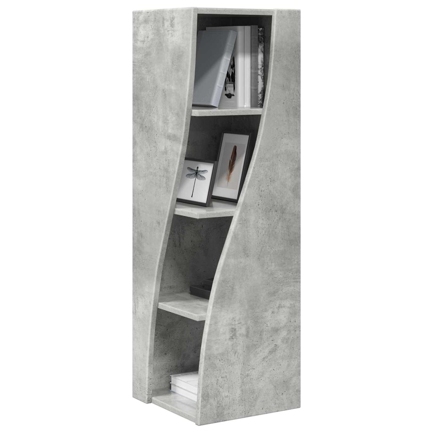 Corner Cabinet 32x32x102cm Engineered Wood Concrete Grey