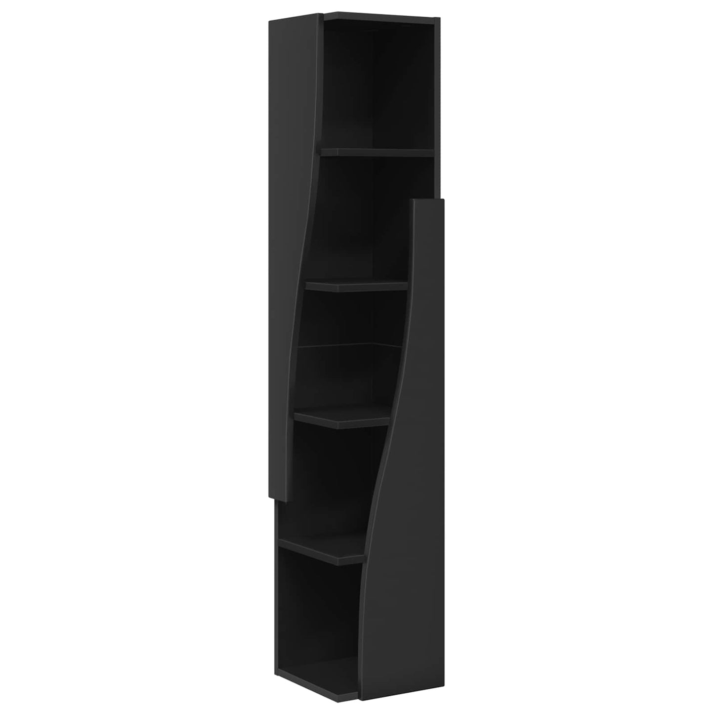 Corner Cabinet 27.5x27x140cm Engineered Wood Black