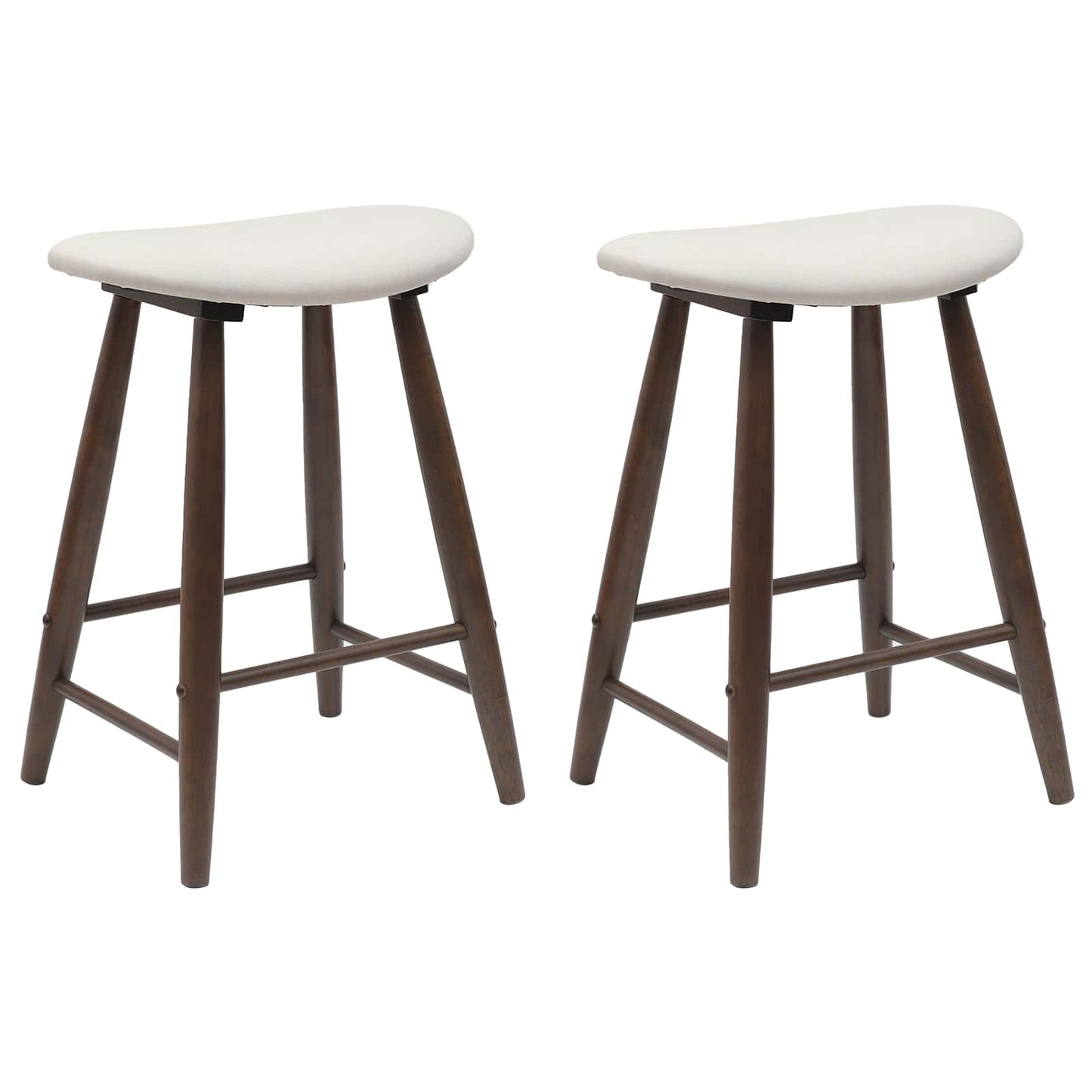 Dining Chairs 2 pcs Solid Rubber Wood Light Brown