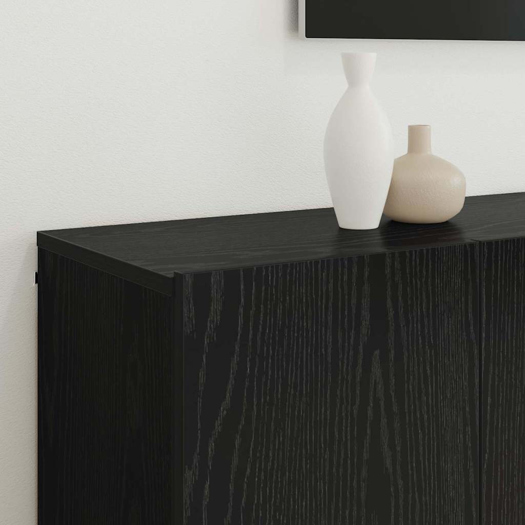 TV Units 6 pcs Black oak Engineered wood