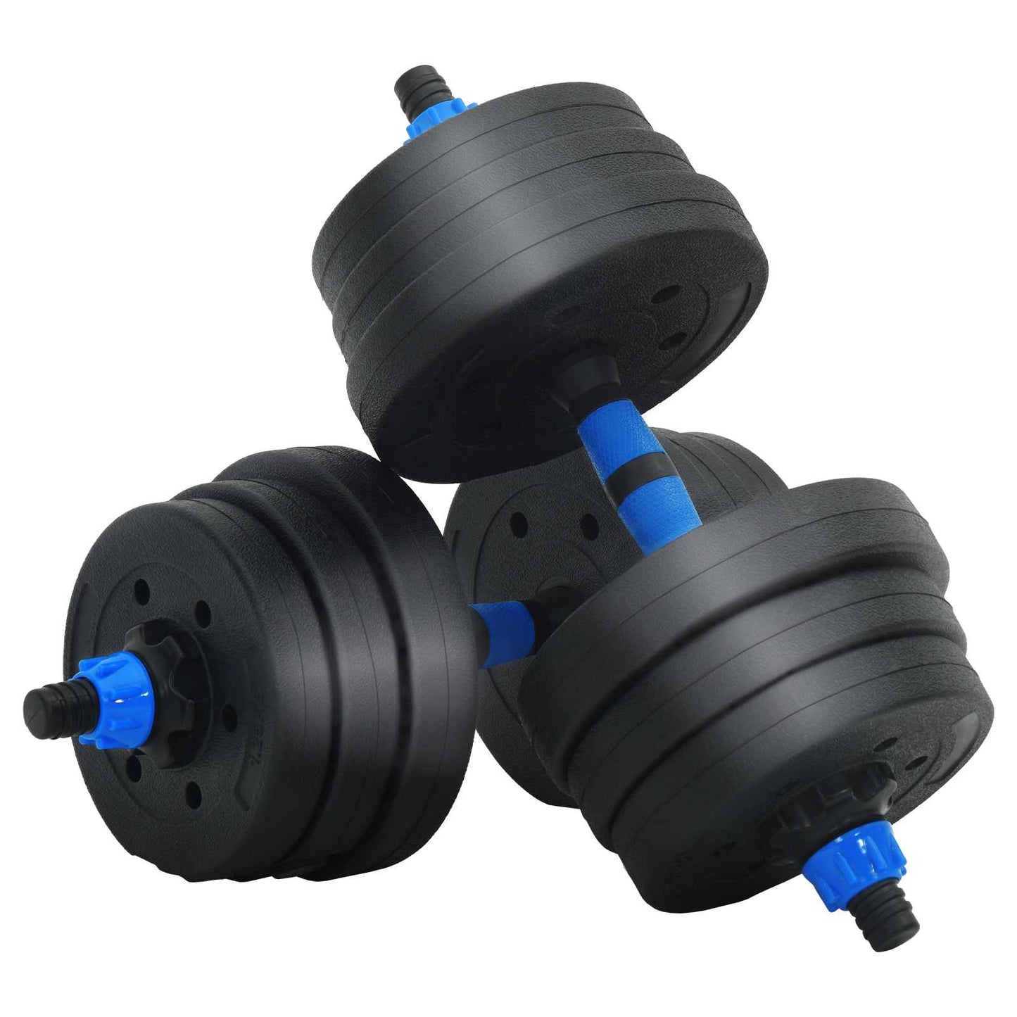2-in-1 Dumbbell Set 30kg Black and Blue
