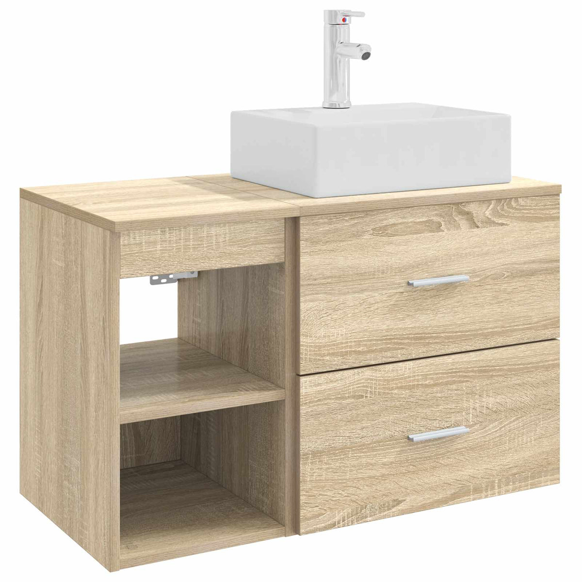 Bathroom Cabinet Set 2 pcs Sonoma Oak 79.5 x 41 x 79.5 cm