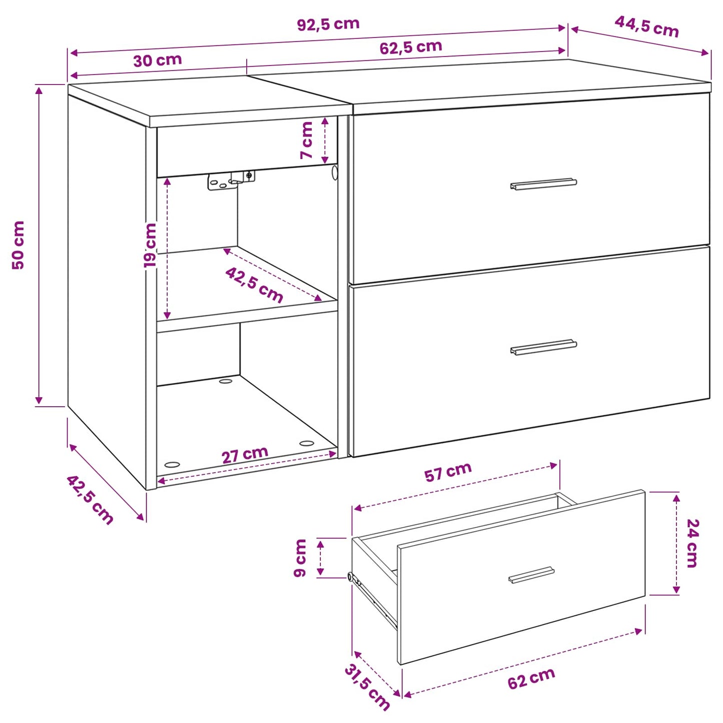 Bathroom Furniture Set 2 pcs Black Oak Engineered Wood