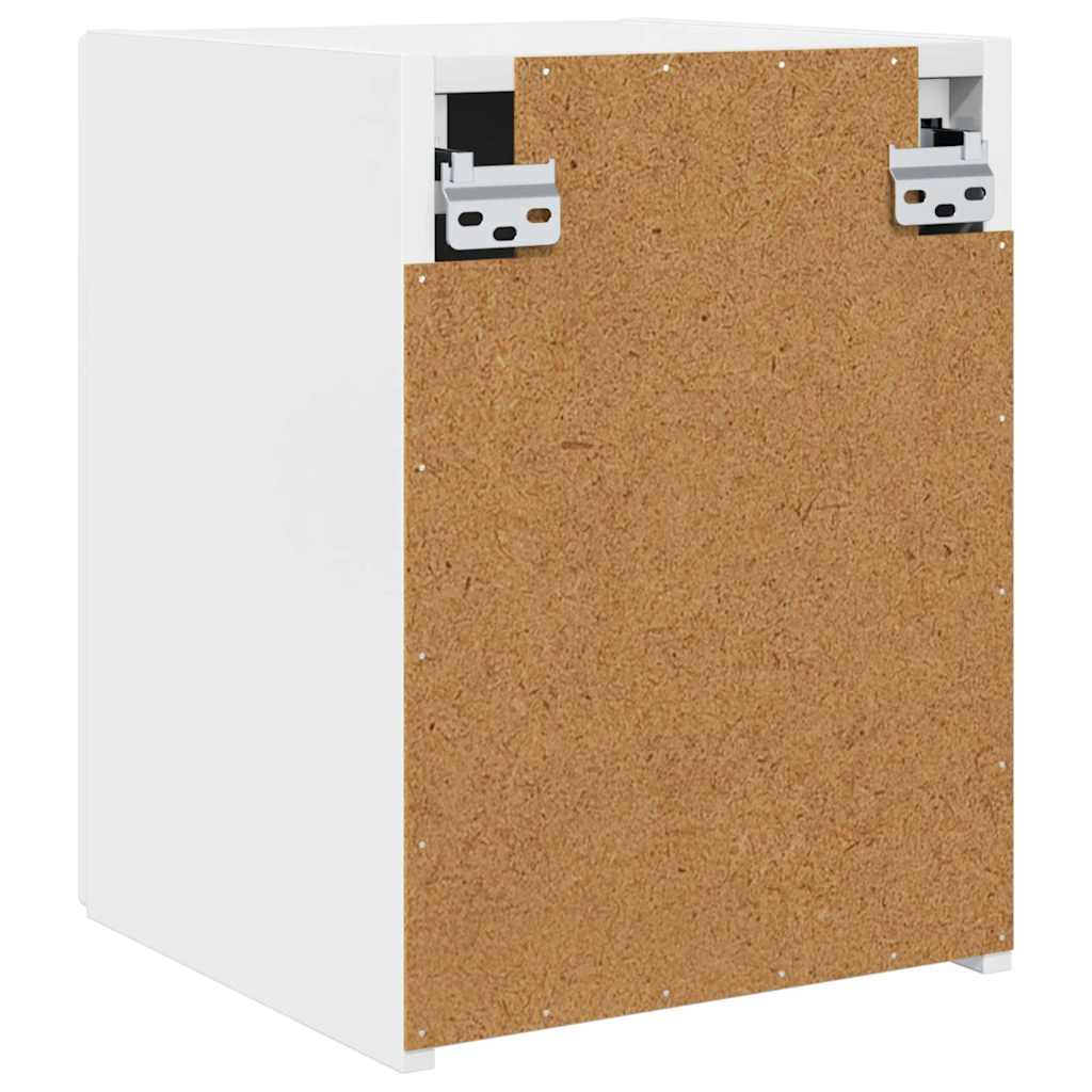 TV Wall Cabinet 2 pcs Gloss White Engineered Wood