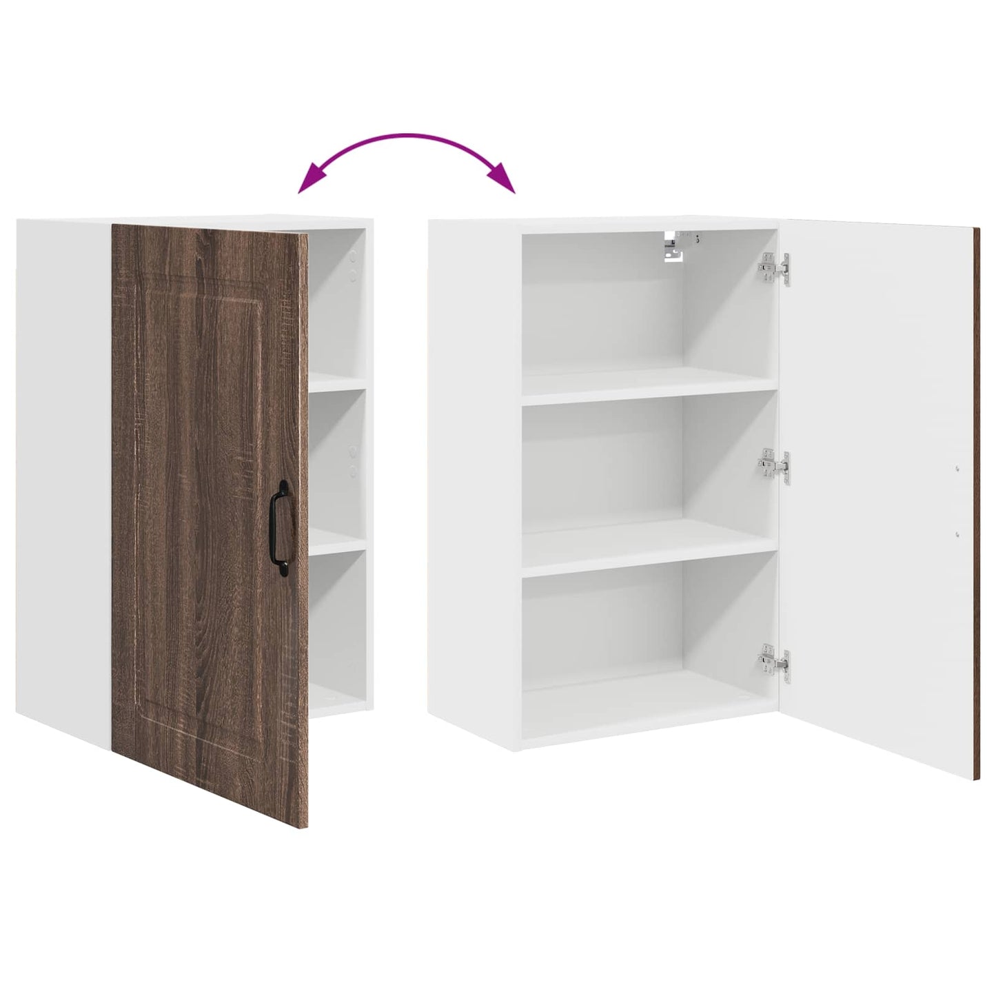 Dishwasher Panel Kalmar Brown Oak 50 x 31 x 80 cm
