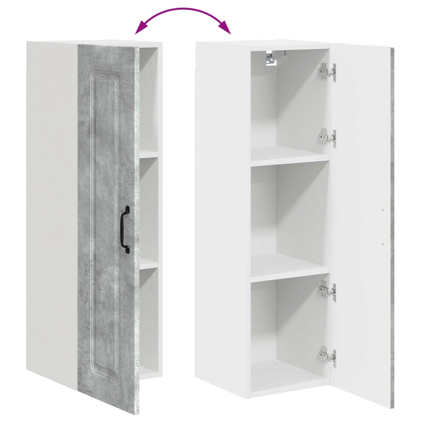 Dishwasher Panel Kalmar Concrete Grey 30 x 31 x 100 cm