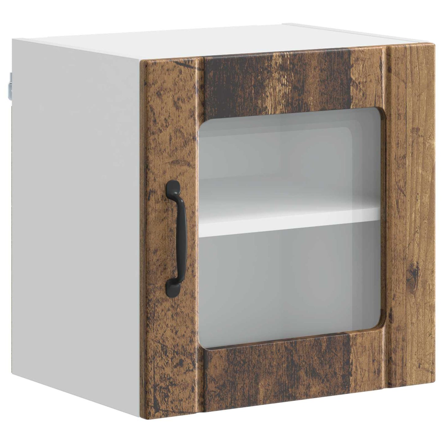 Wall Glass Cabinet LUCCA 2 pcs Old Wood Engineered Wood