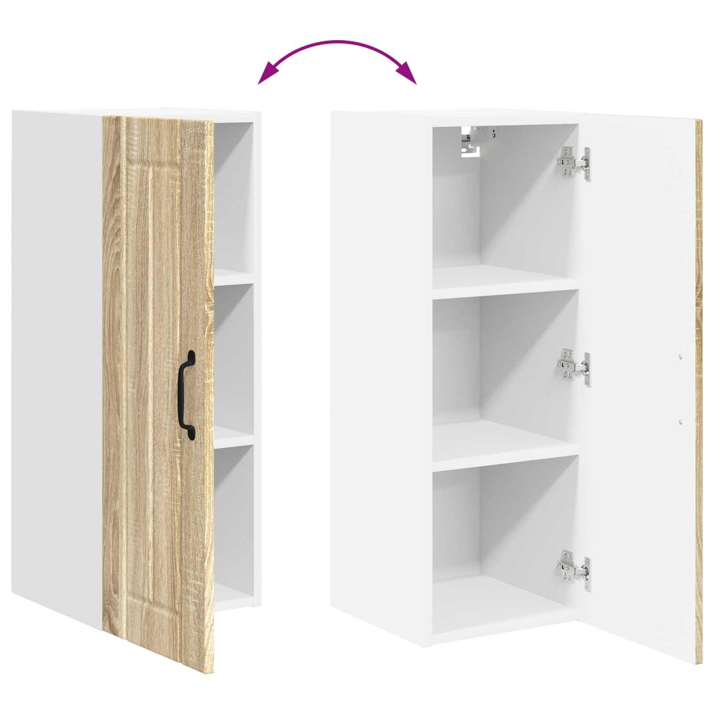 Wall Cabinet LUCCA Sonoma Oak 30 x 31 x 80 cm Engineered Wood