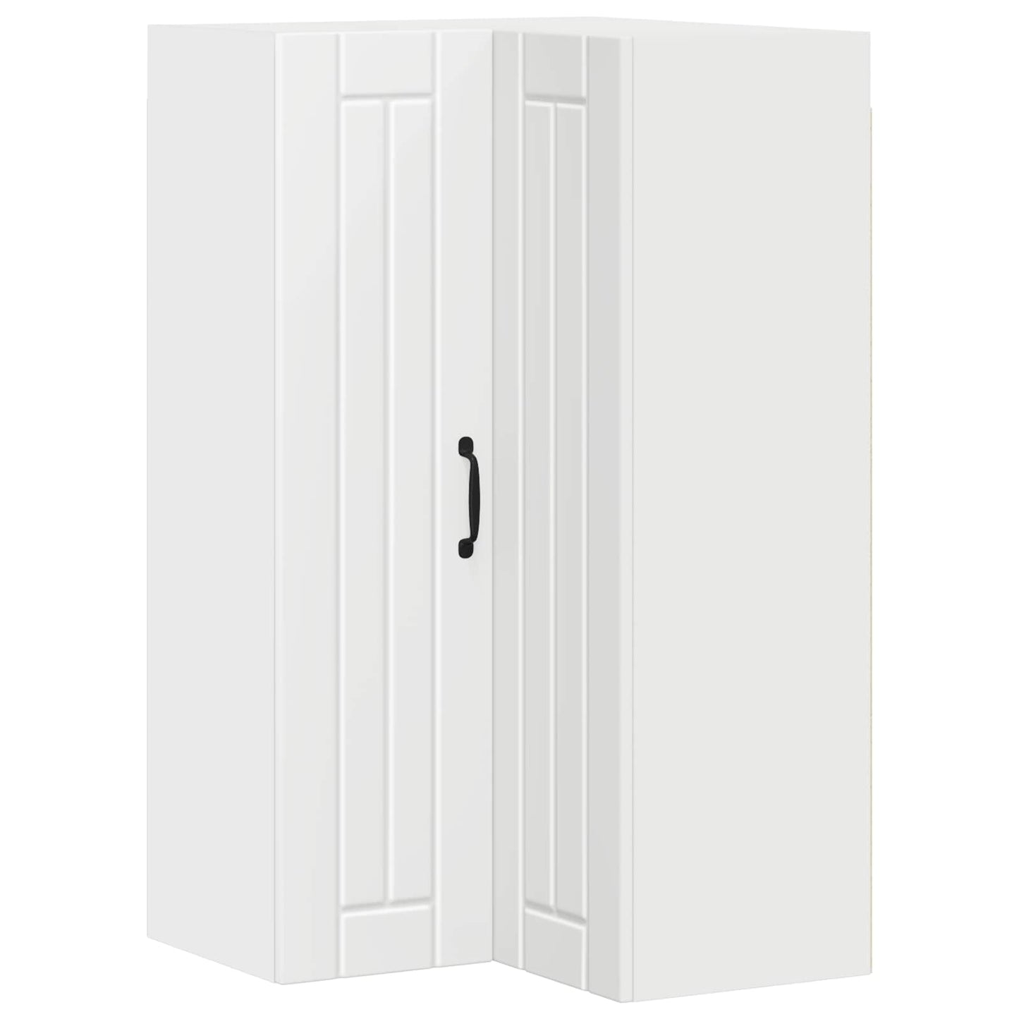 Wall Corner Cabinet LUCCA White 57 x 57 x 100 cm