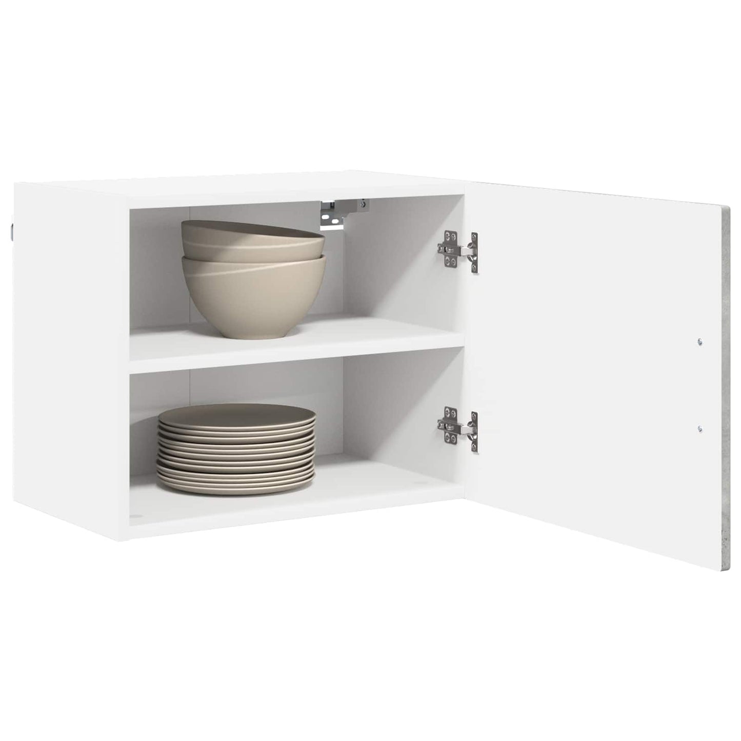 Wall Cabinet PORTO 2 pcs Concrete Grey Engineered Wood