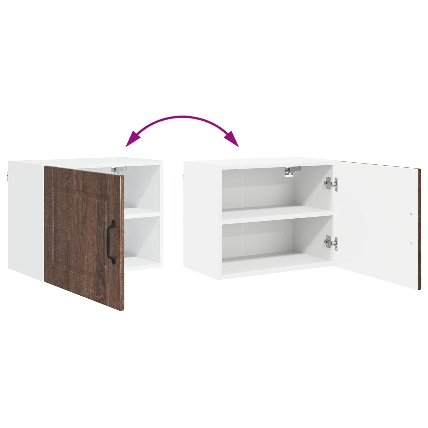 Wall Cabinet PORTO Brown Oak 50 x 31 x 40 cm Engineered Wood