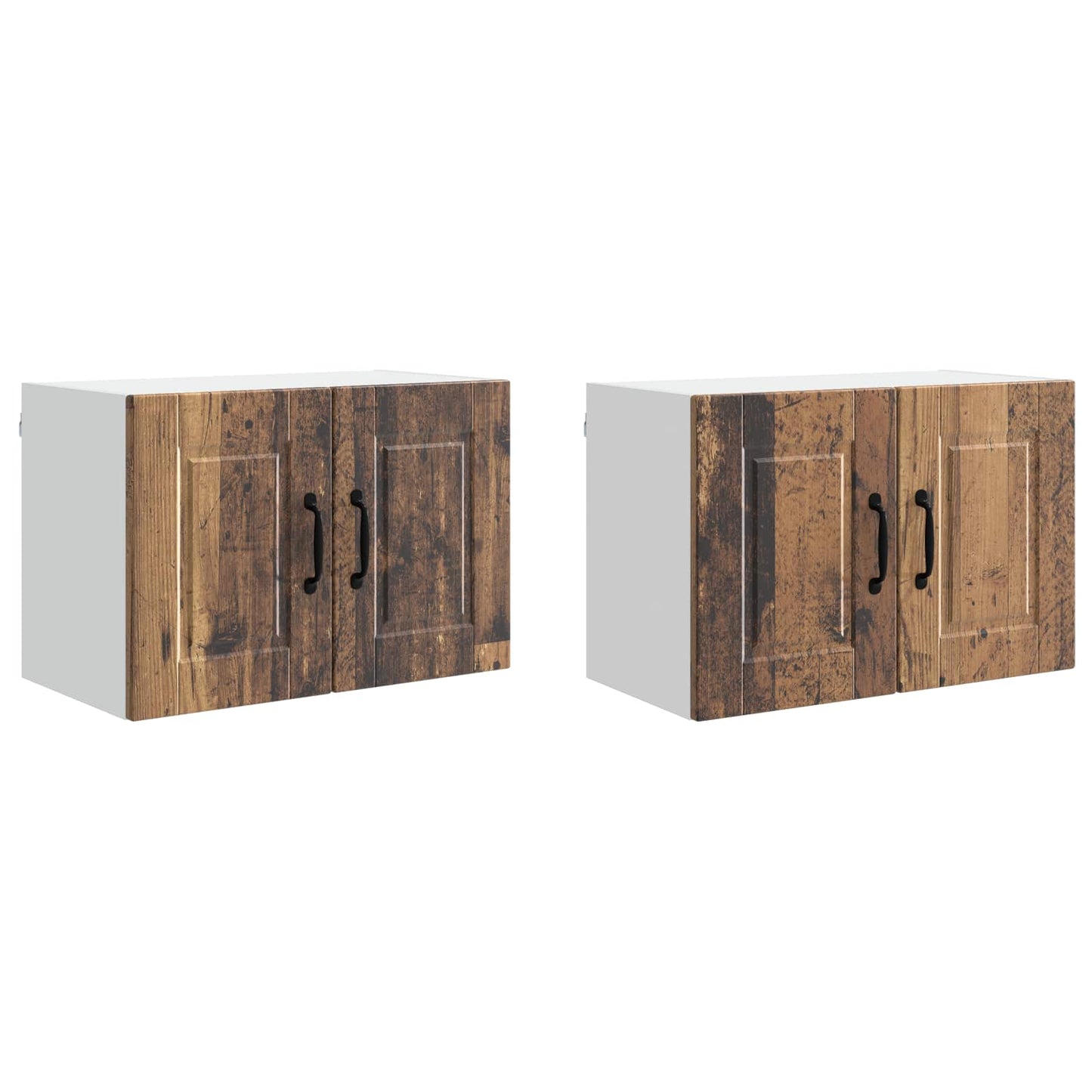 Wall Cabinet PORTO 2 pcs Old Wood Engineered Wood