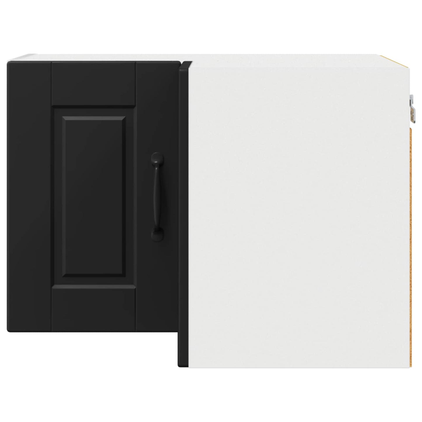 Wall Corner Cabinet PORTO Black 57 x 57 x 40 cm Engineered Wood