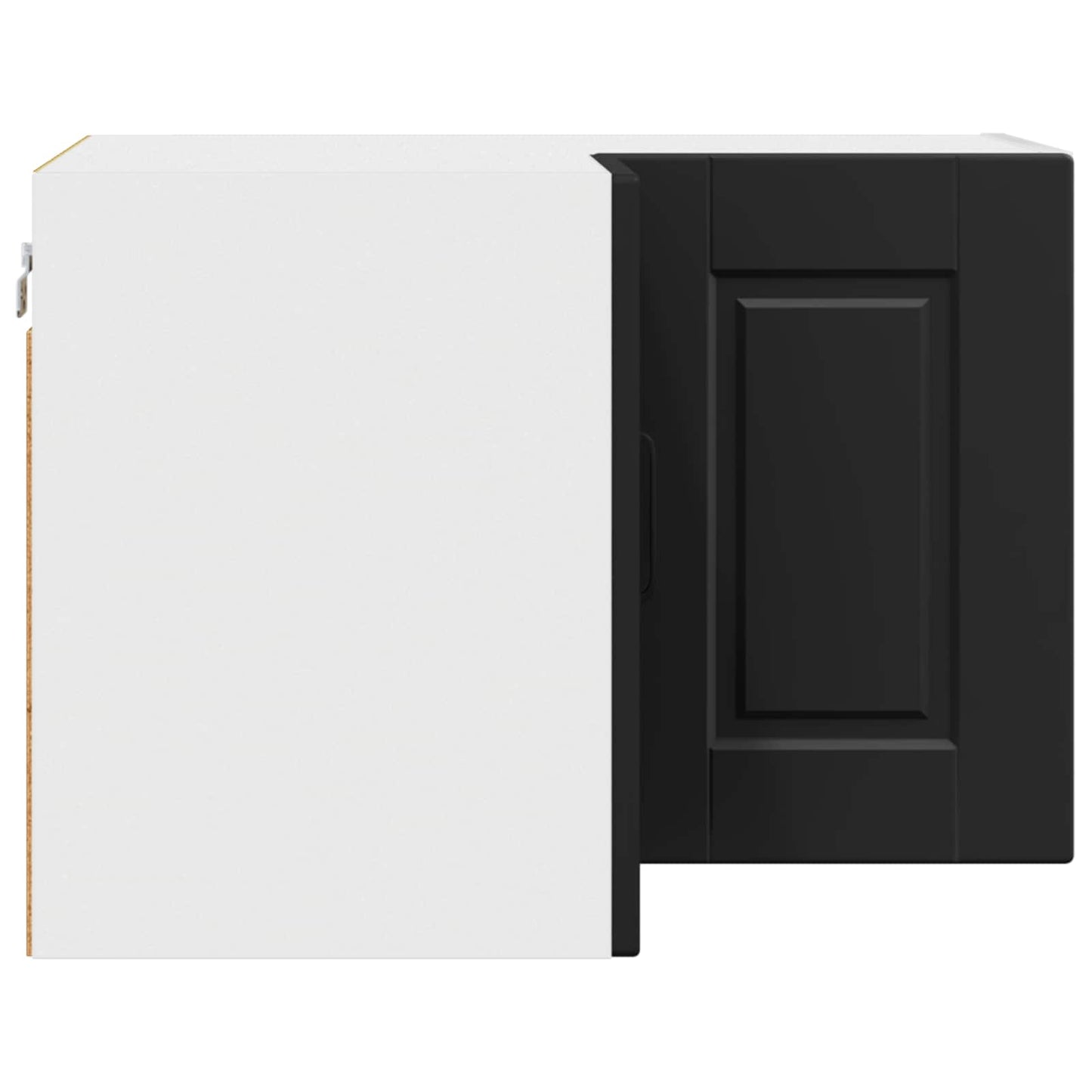 Wall Corner Cabinet PORTO Black 57 x 57 x 40 cm Engineered Wood