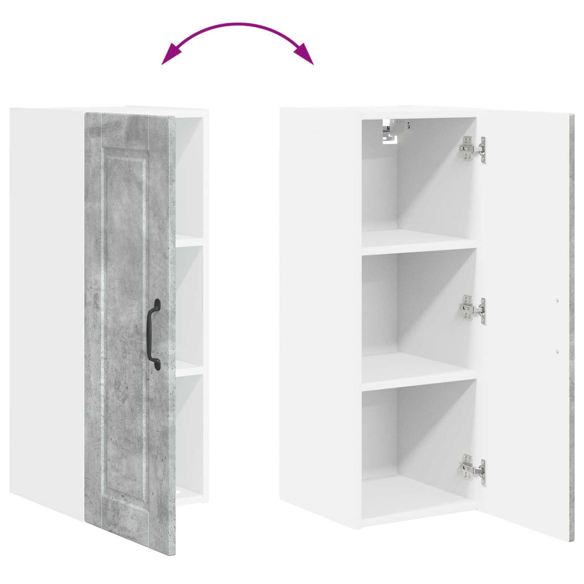 Wall Cabinet PORTO Concrete Grey 30 x 31 x 80 cm