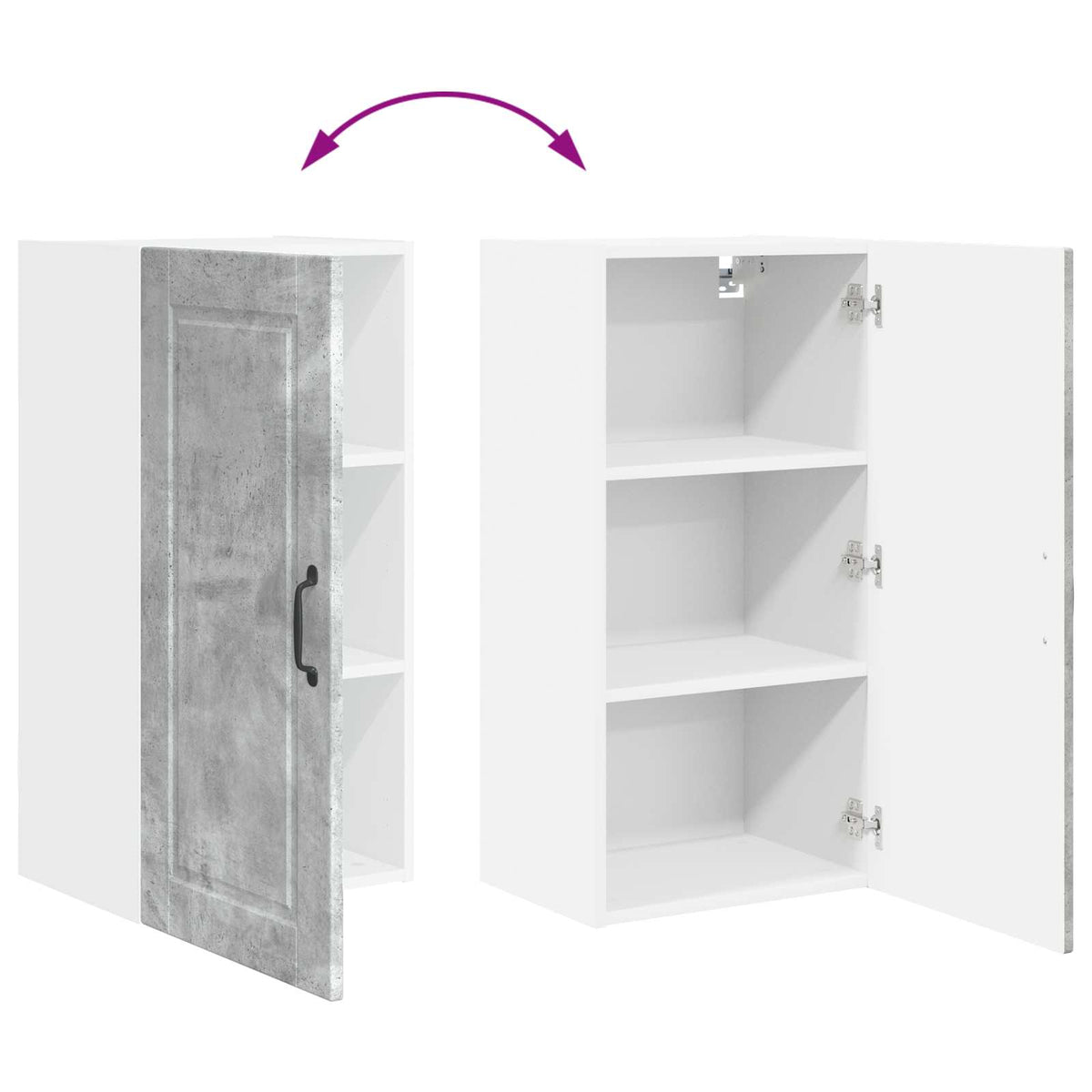 Wall Cabinet PORTO Concrete Grey 40 x 31 x 80 cm