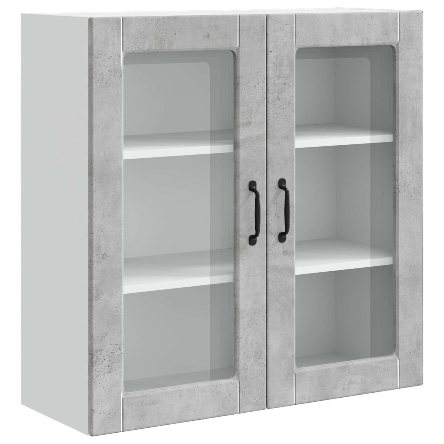 Wall Glass Cabinet PORTO Concrete Grey 80 x 31 x 80 cm