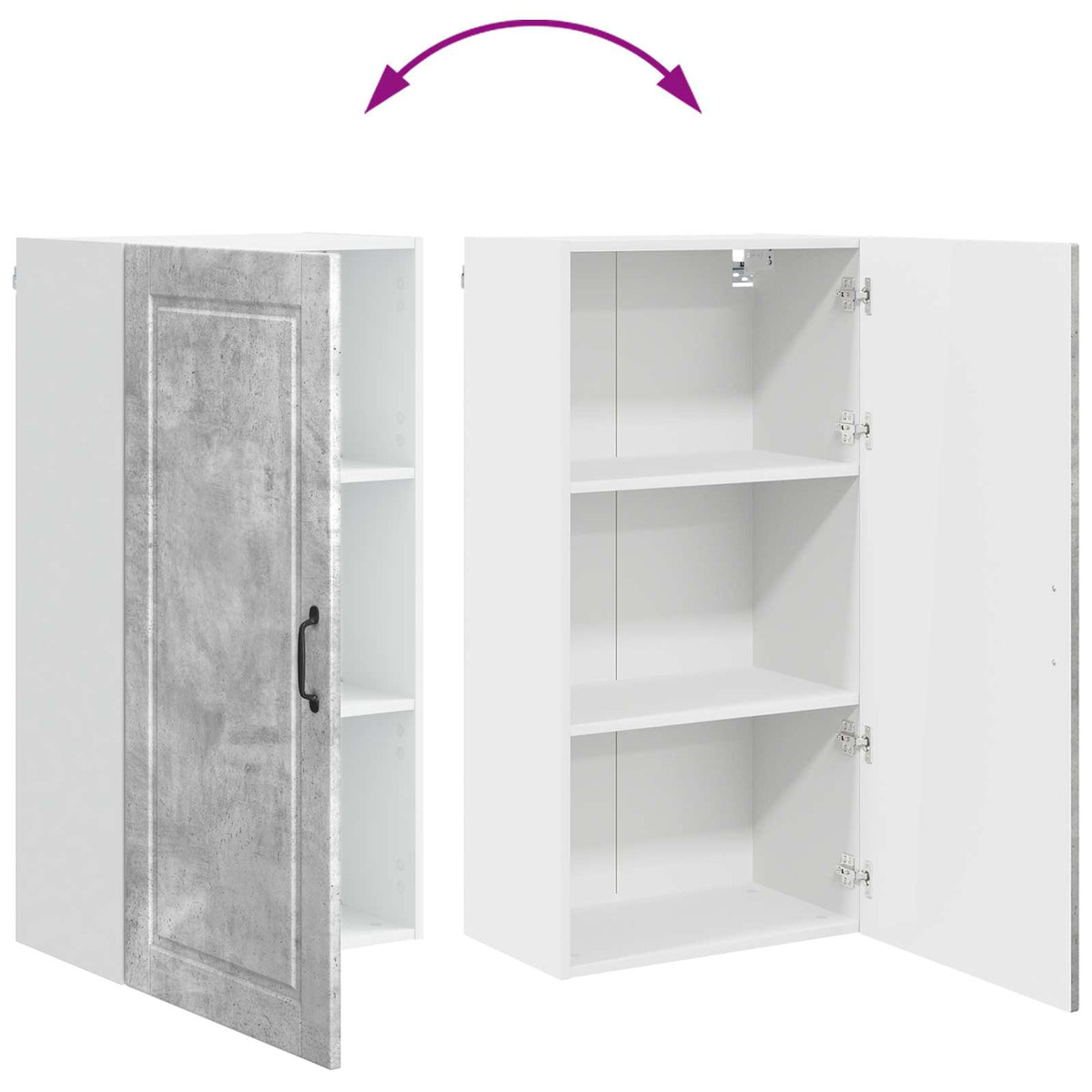 Wall Cabinet PORTO Concrete Grey 50 x 31 x 100 cm