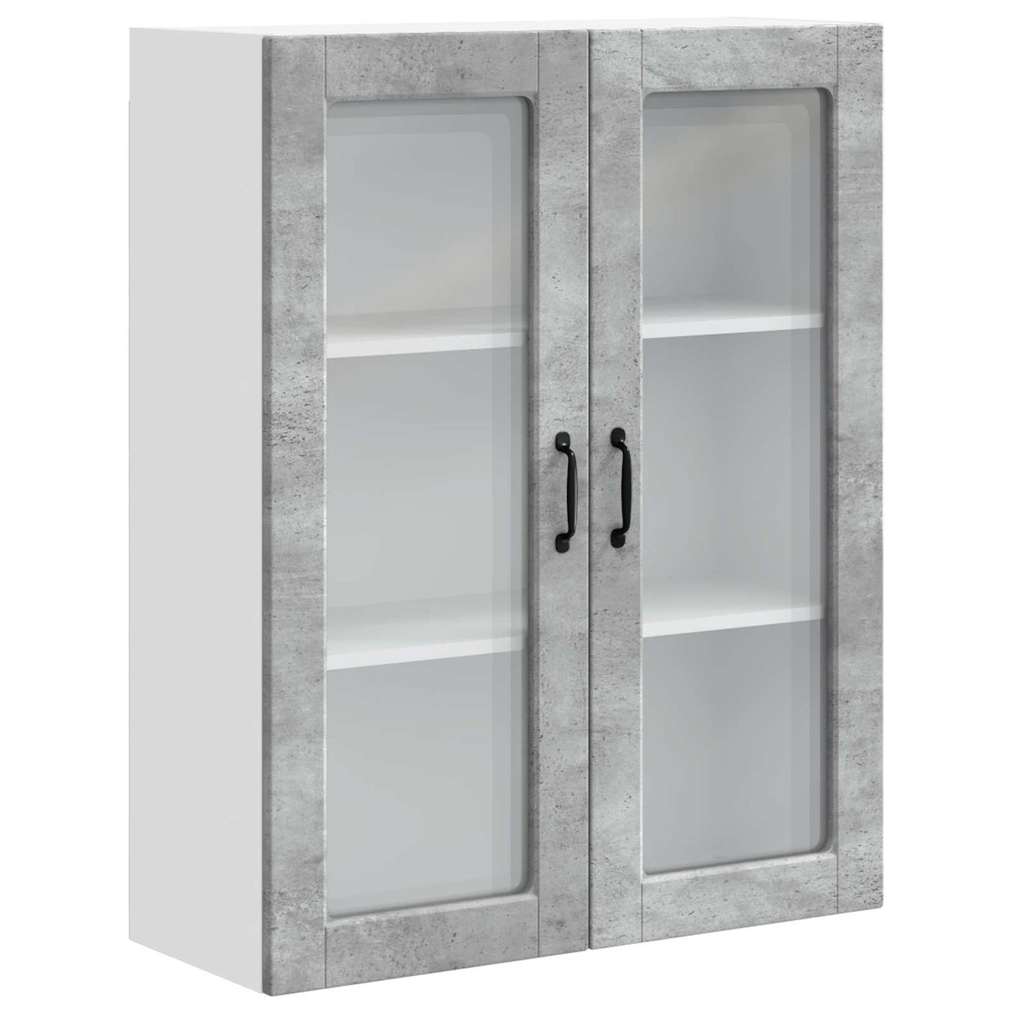 Wall Glass Cabinet PORTO Concrete Grey 80 x 31 x 100 cm