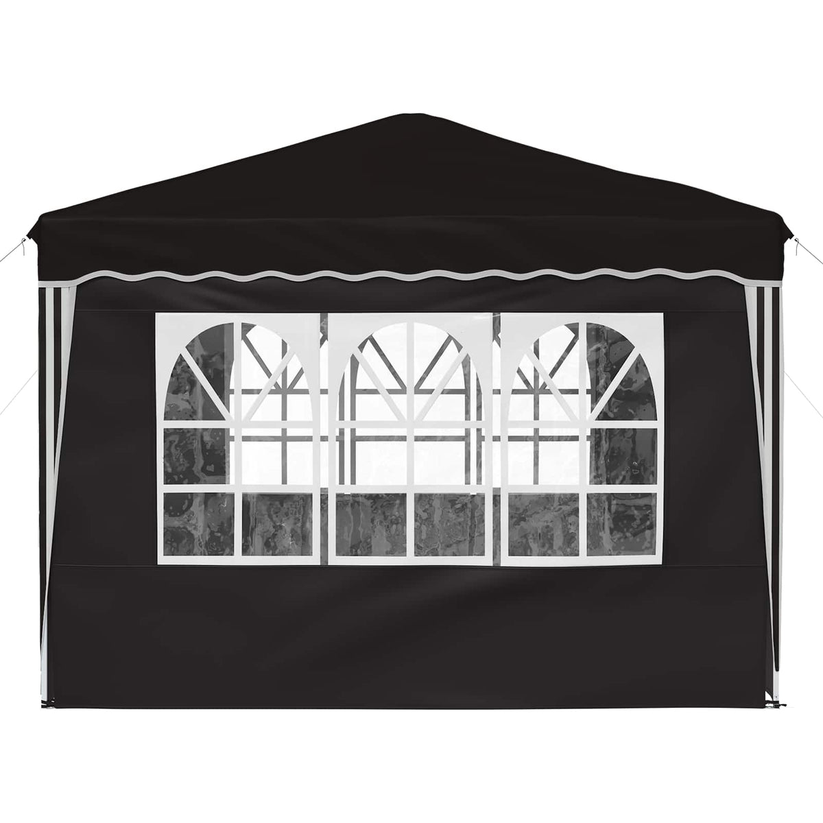 Pop-up Party Tent 290 x 290 x 245 cm Black Oxford Fabric