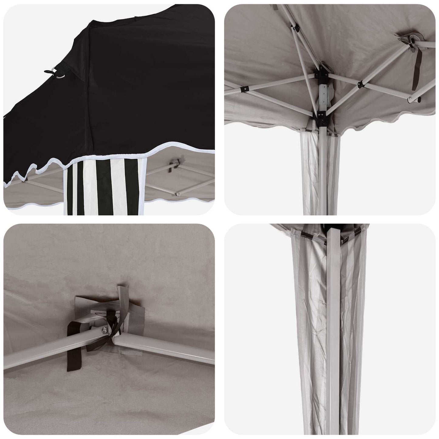 Pop-up Party Tent 575 x 290 x 245 cm Black