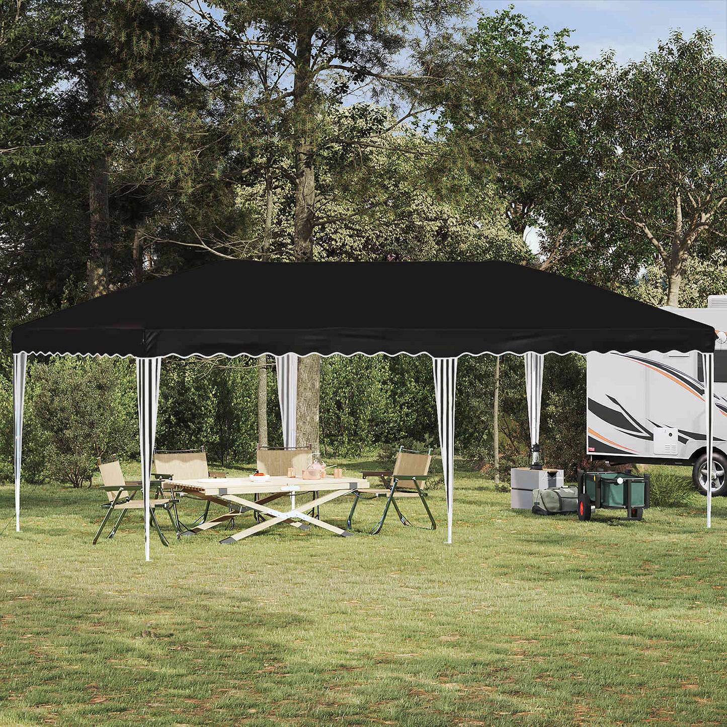 Pop-up Party Tent 575 x 290 x 245 cm Black