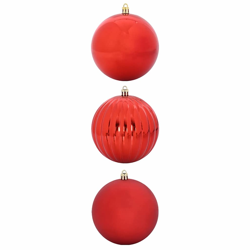 Christmas Bauble Set XXL 3 pcs Red Dia. 25 cm Plastic
