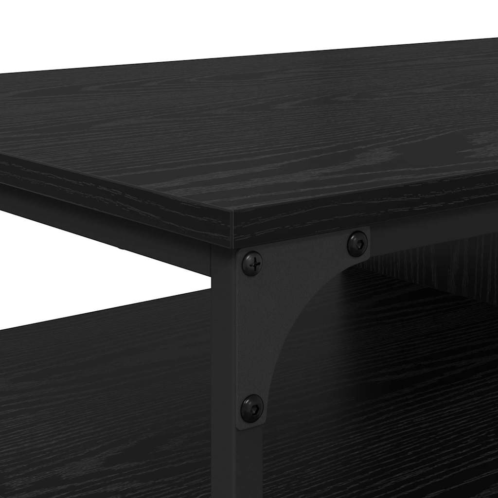 Coffee Table Black Oak 100 x 50 x 45 cm Engineered Wood