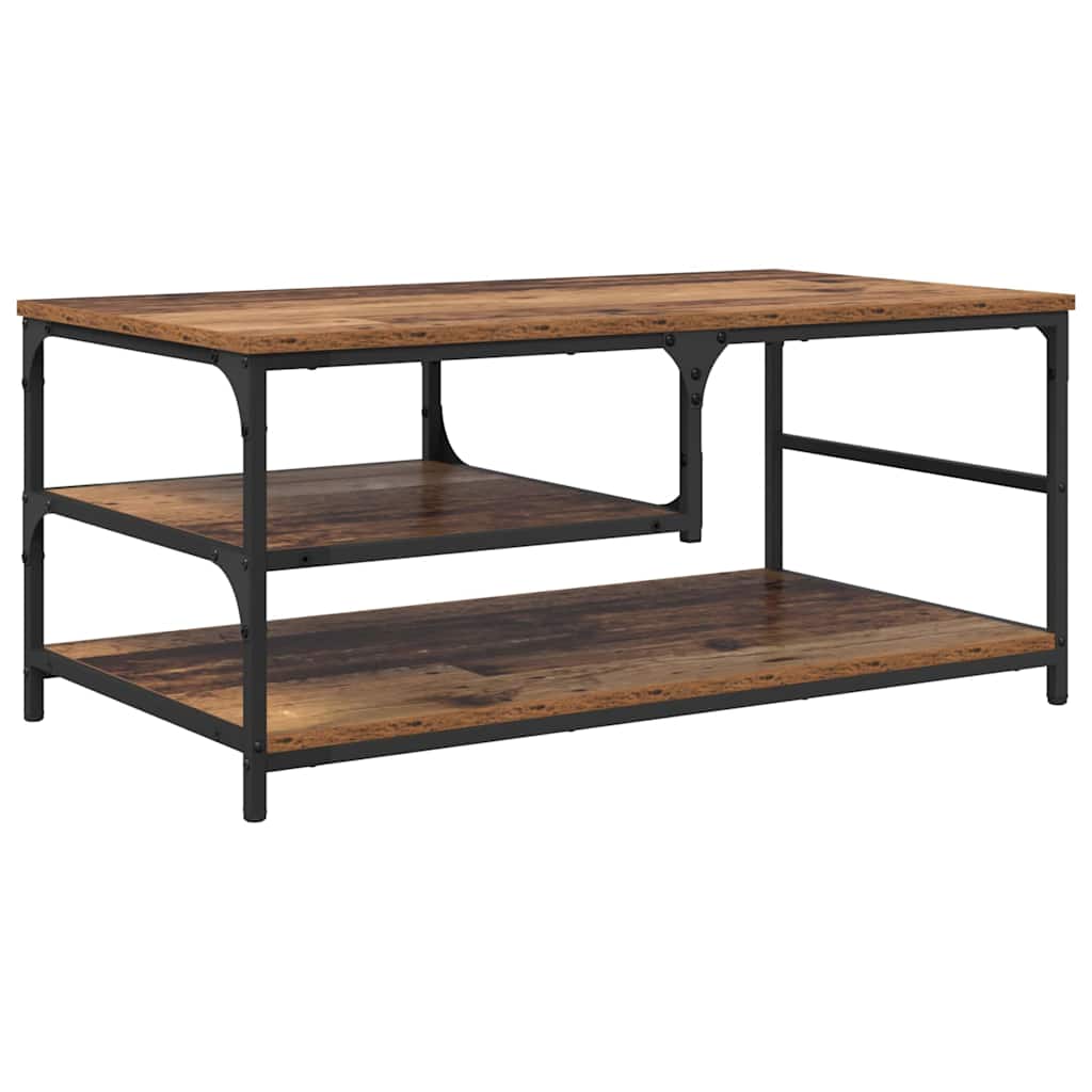 Coffee Table Old Wood 90 x 49 x 40 cm Engineered Wood