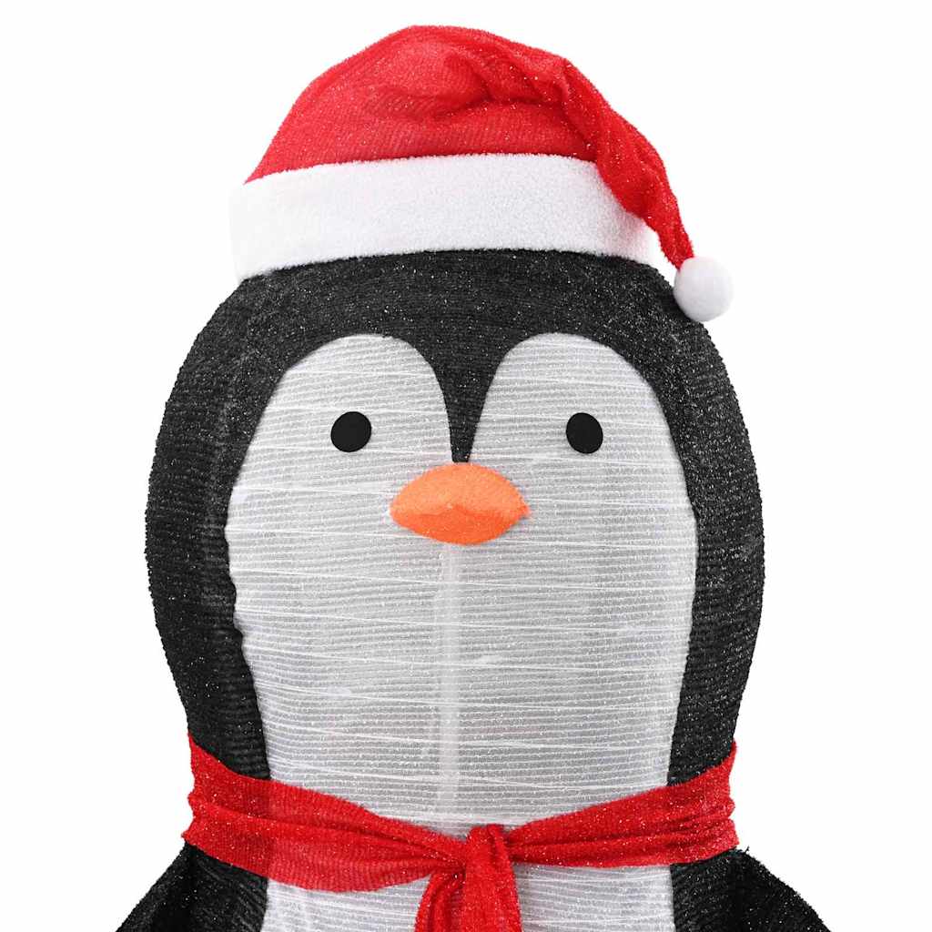 Snow Penguin Figure Warm White 78 x 178 cm Fabric 600 LEDs