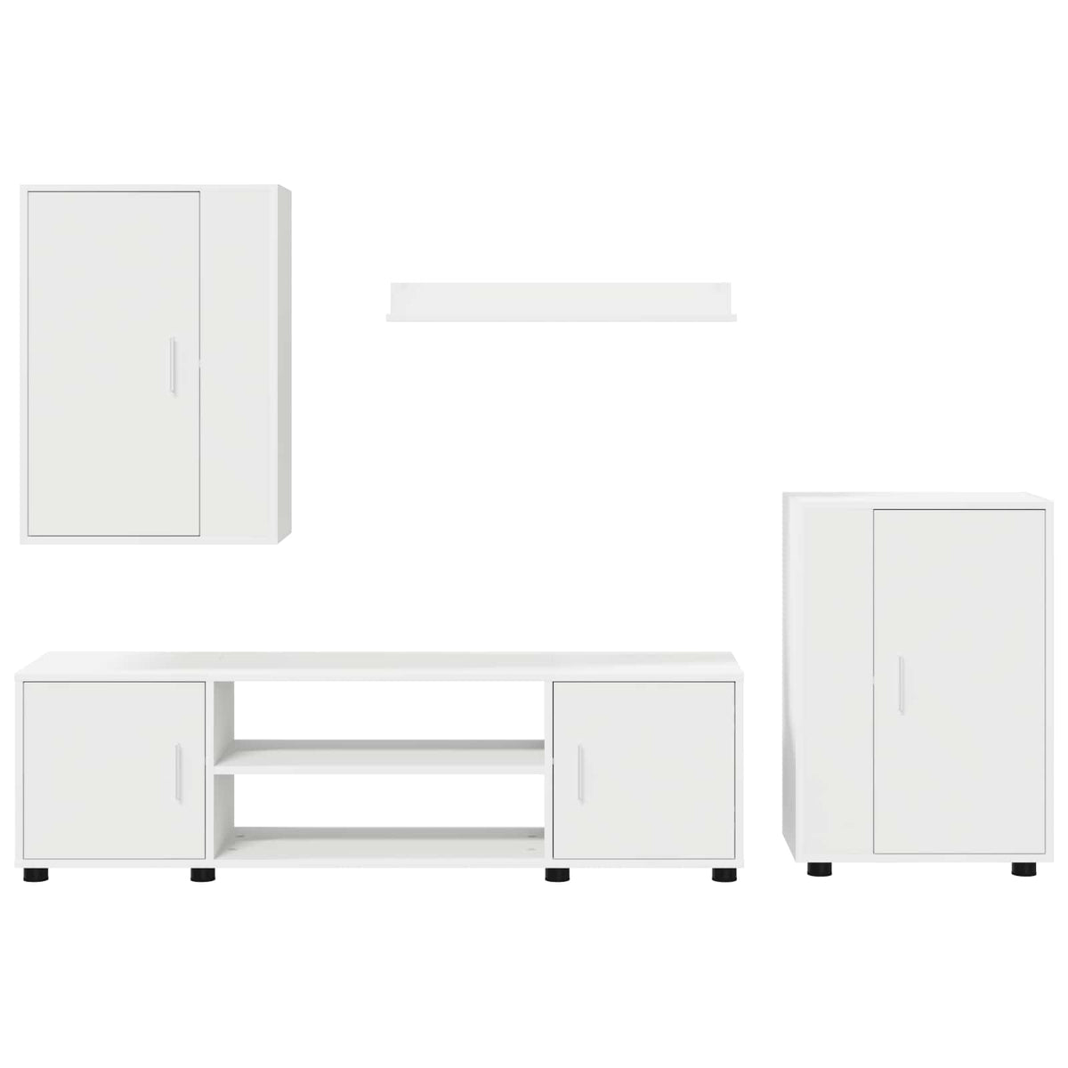 TV Cabinet Set 140 x 40 x 33 cm White