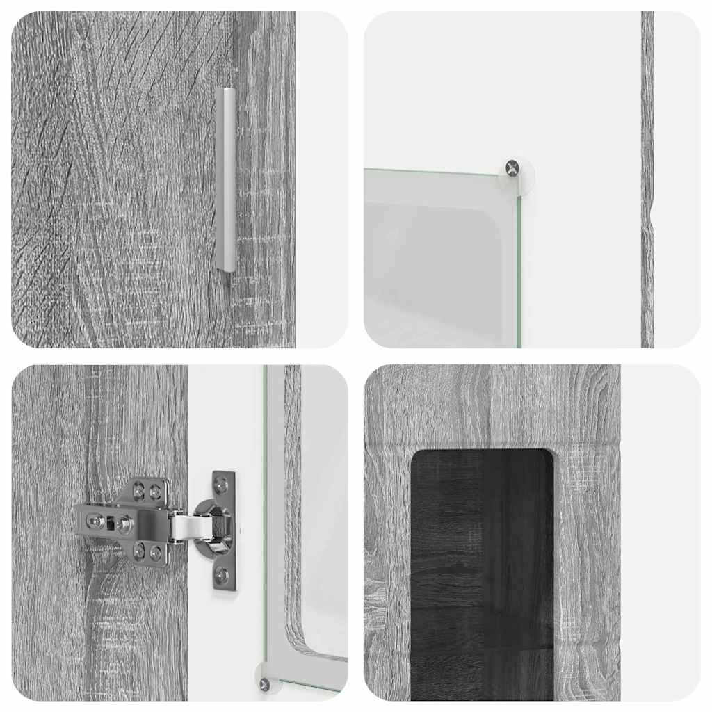 Highboard FLORIN 60 x 35 x 182 cm Grey Sonoma Engineered Wood