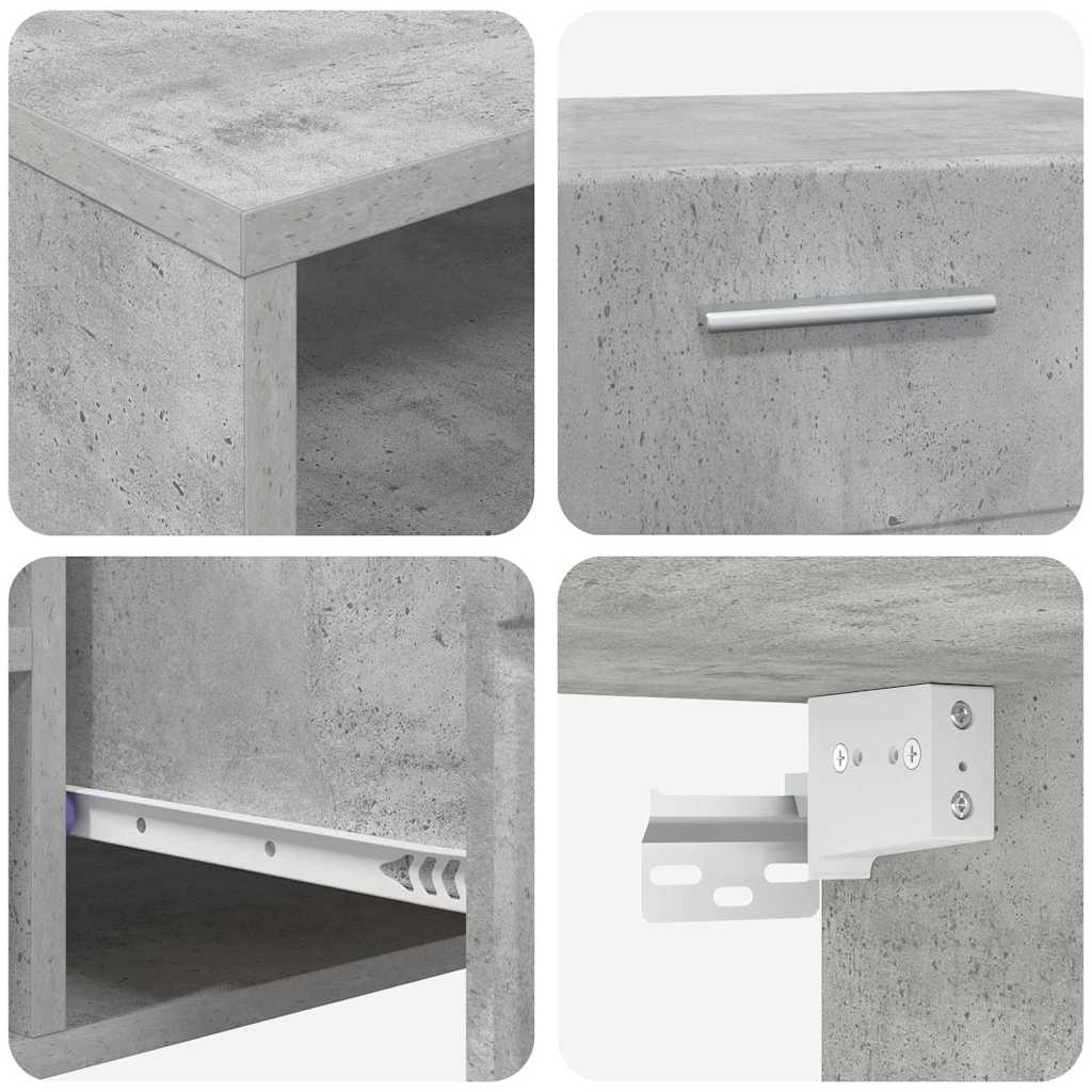 TV Cabinet Set FLORIN 3 pcs 150 x 39 x 30 cm Concrete Grey