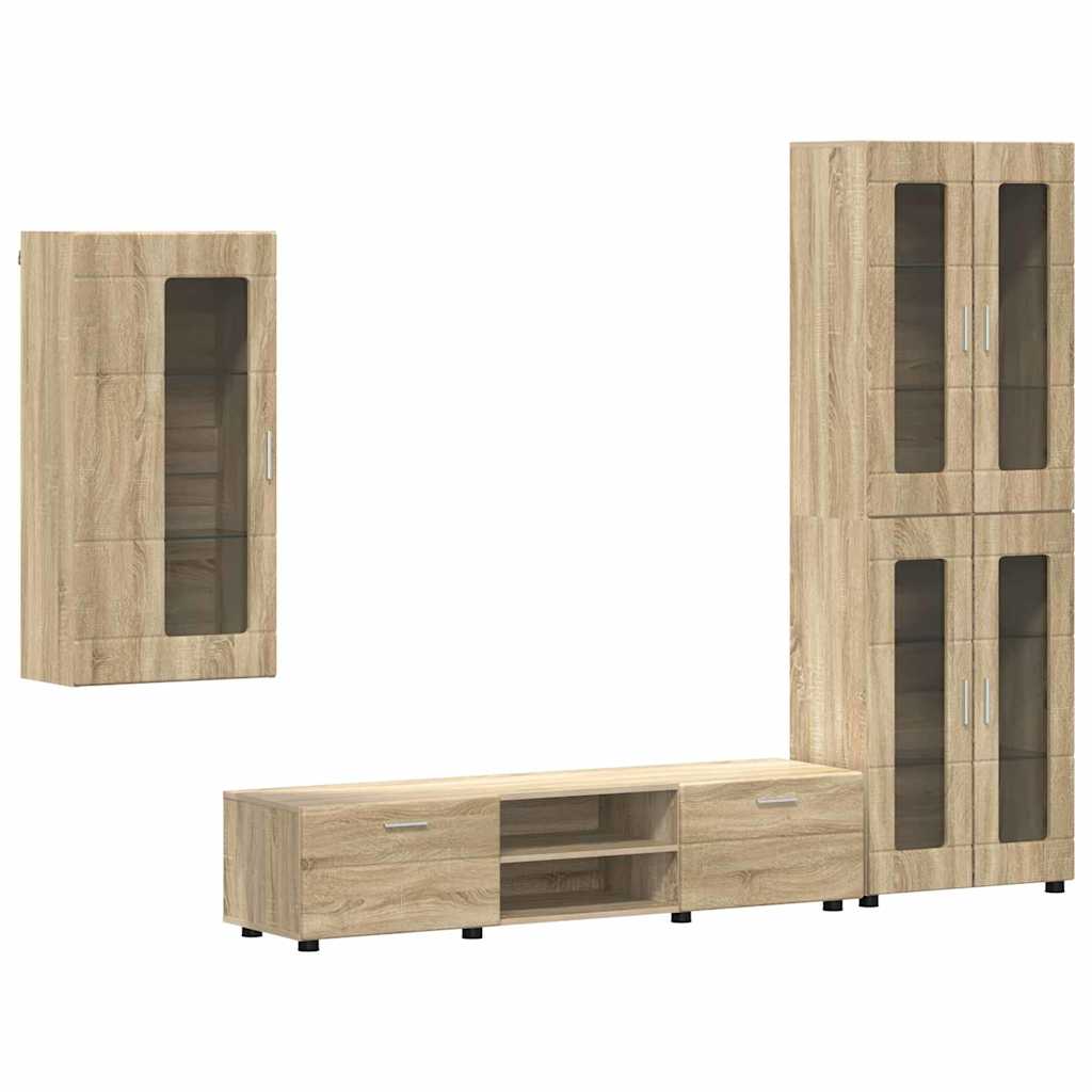 TV Cabinet Set FLORIN 3 pcs 150 x 39 x 30 cm Sonoma Oak