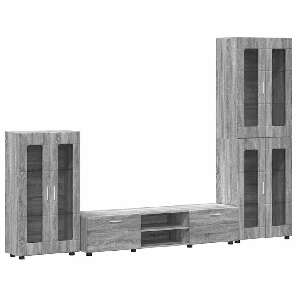 TV Cabinet Set FLORIN 3 pcs 150 x 39 x 30 cm Grey Sonoma