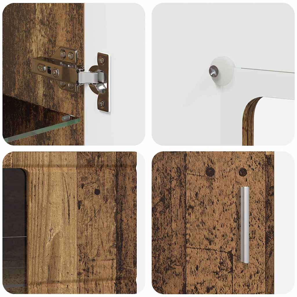 TV Cabinet Set FLORIN 3 pcs 150 x 39 x 30 cm Old Wood