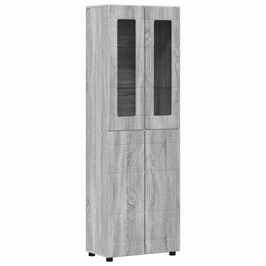 TV Cabinet Set FLORIN 3 pcs Grey Sonoma Engineered Wood