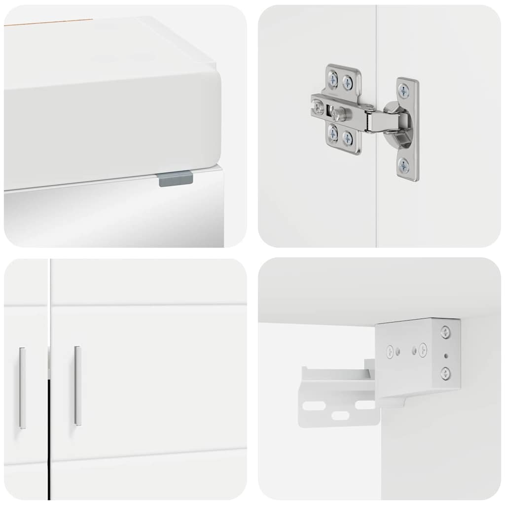 Bathroom Furniture Set TULUM 4 pcs White 60 x 34 x 63 cm