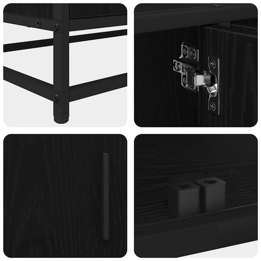TV Units 210 x 35 x 41 cm Black Oak