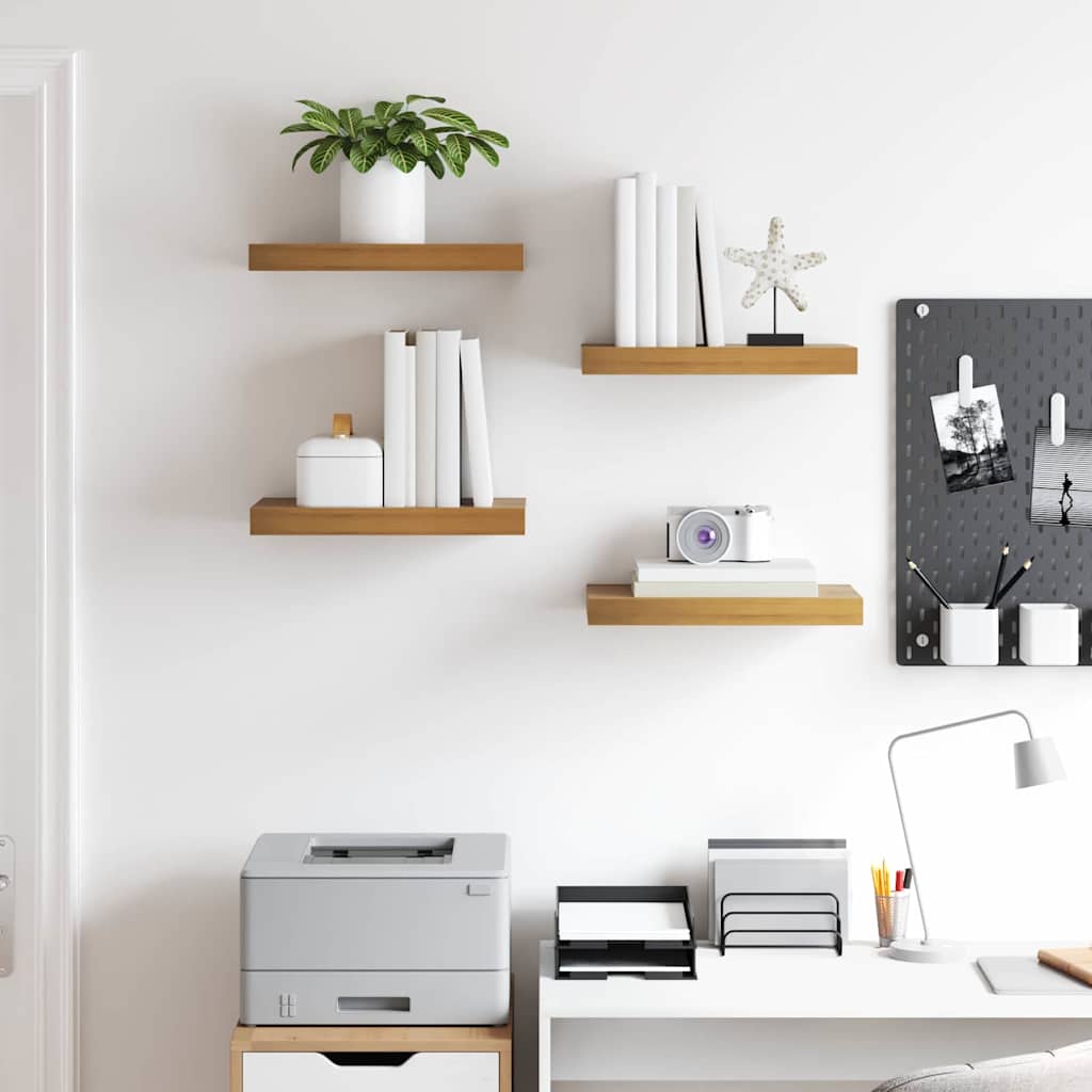 Wall Shelf 4 pcs Brown 40 x 23.5 x 3.8 cm Engineered Wood