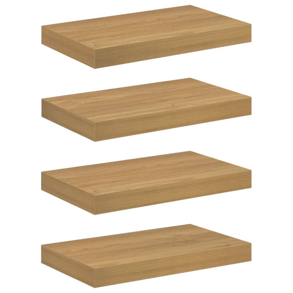 Wall Shelf 4 pcs Brown 40 x 23.5 x 3.8 cm Engineered Wood