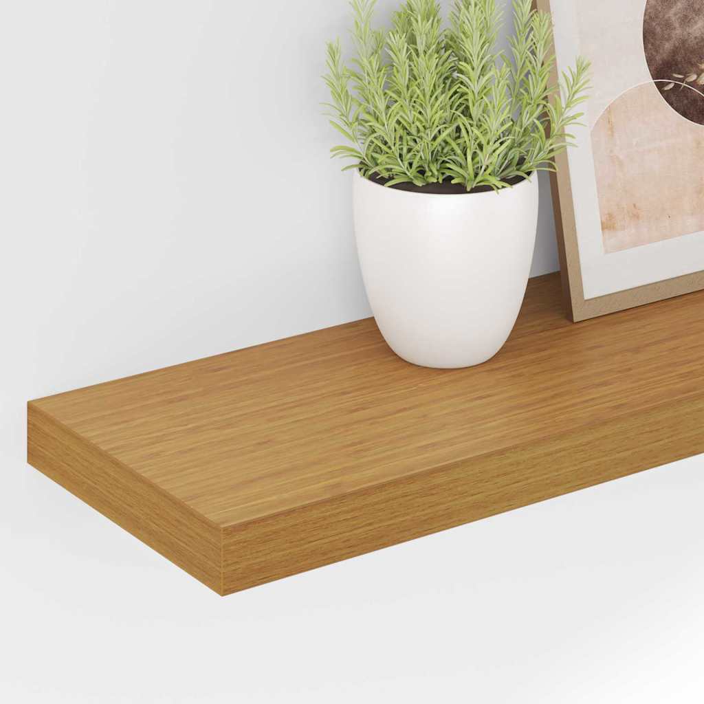 Wall Shelf 2 pcs Beige 120 x 23.5 x 3.8 cm Engineered Wood
