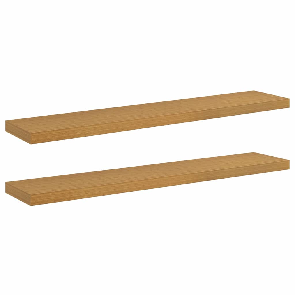 Wall Shelf 2 pcs Beige 120 x 23.5 x 3.8 cm Engineered Wood