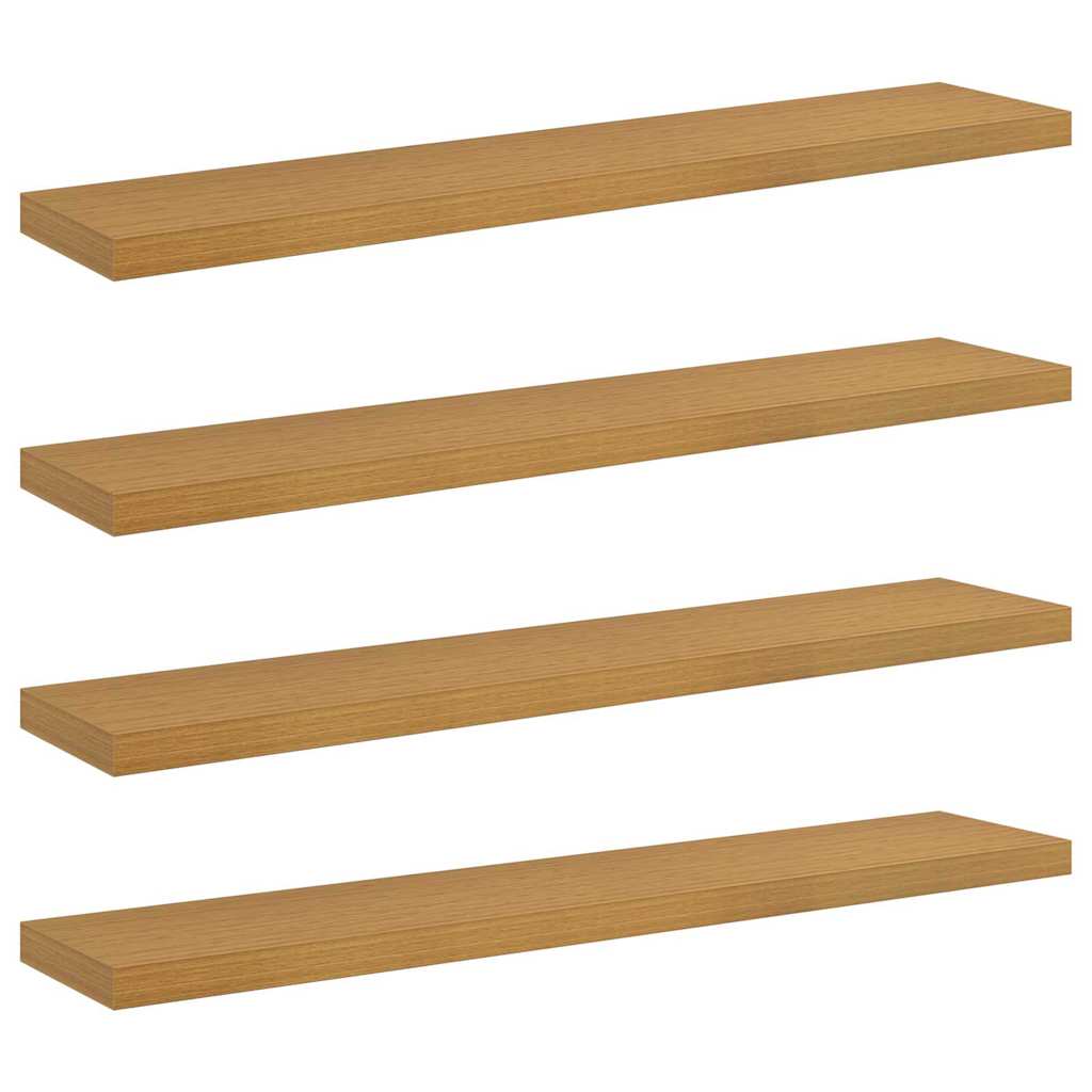Wall Shelf 4 pcs Beige 120 x 23.5 x 3.8 cm Engineered Wood