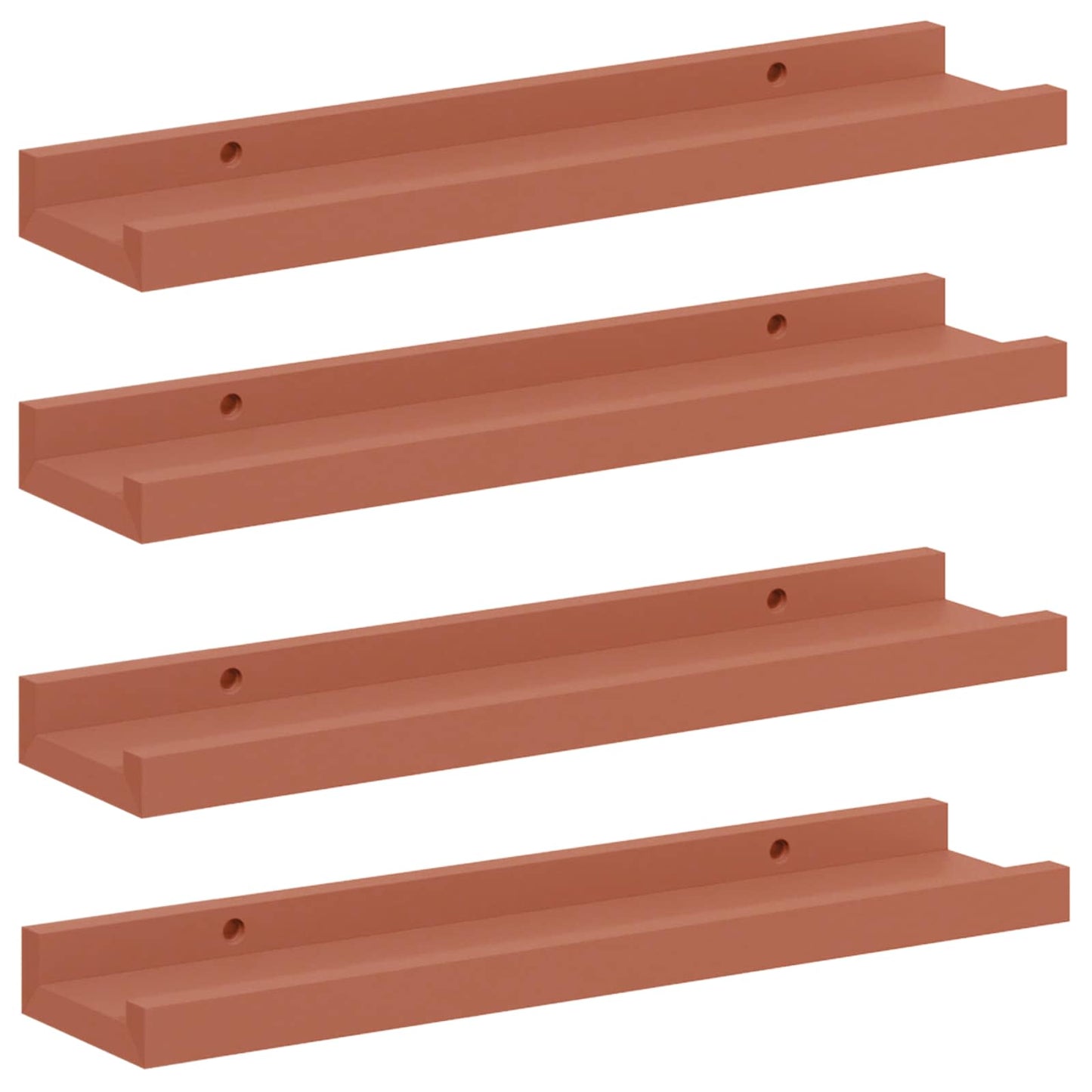 Wall Shelf 4 pcs Red 40 x 9 x 3 cm Engineered Wood