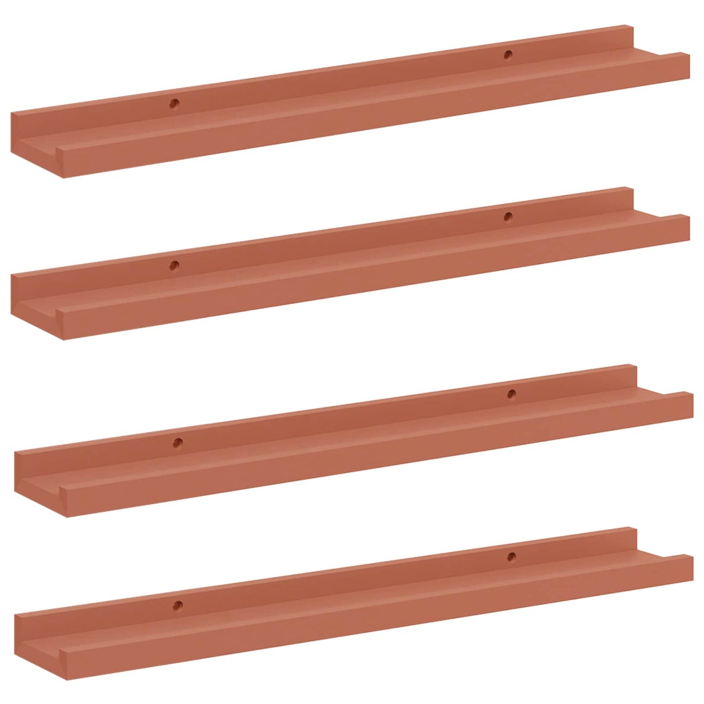 Wall Shelf 4 pcs Red 60 x 9 x 3 cm Engineered Wood
