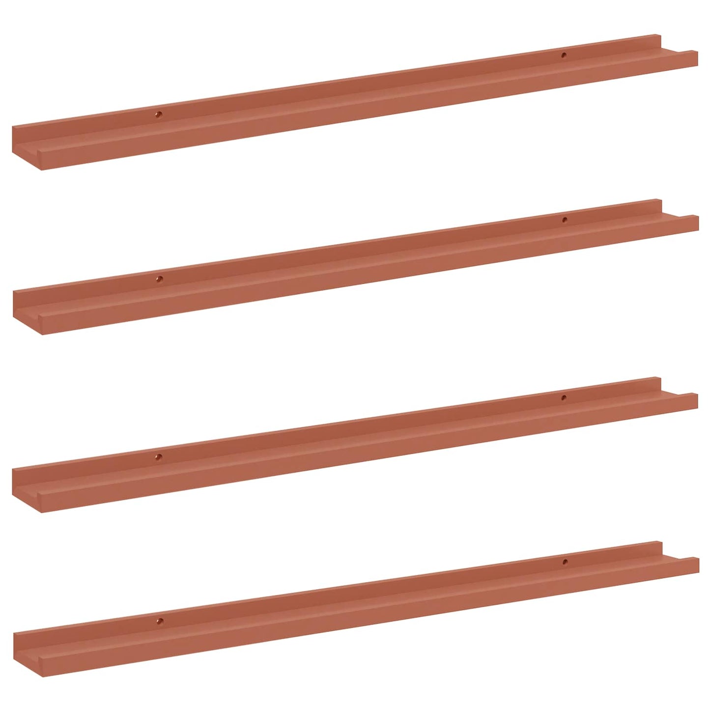 Wall Shelf 4 pcs Red 100 x 9 x 3 cm Engineered Wood