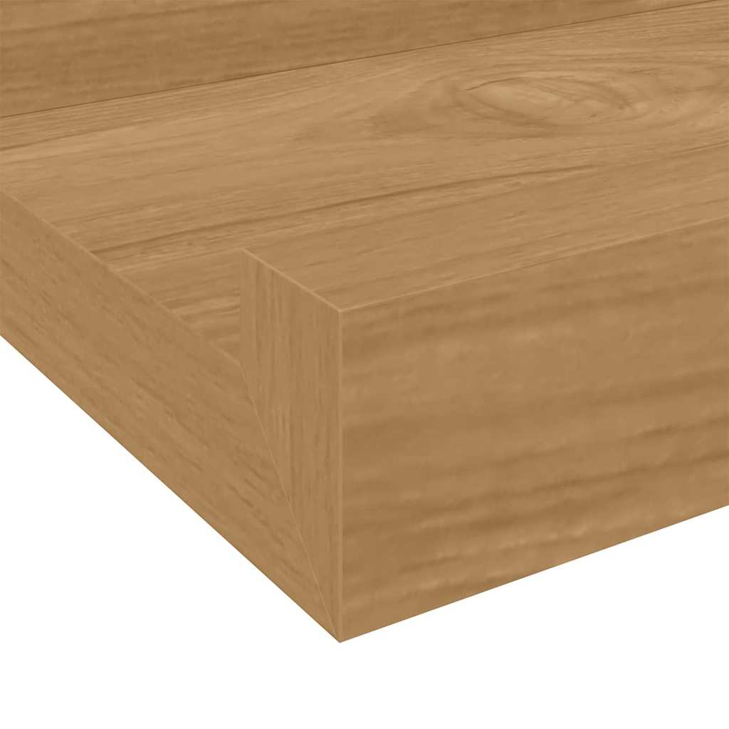 Wall Shelf 4 pcs Brown 115 x 9 x 3 cm Engineered Wood