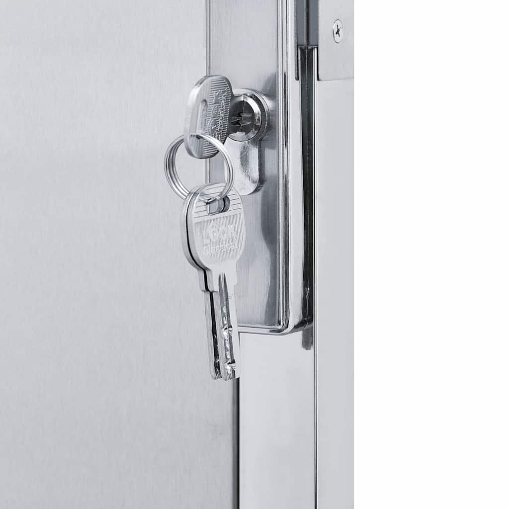 Garden Gate with Lock Silver 85 x 196 cm Stainless Steel