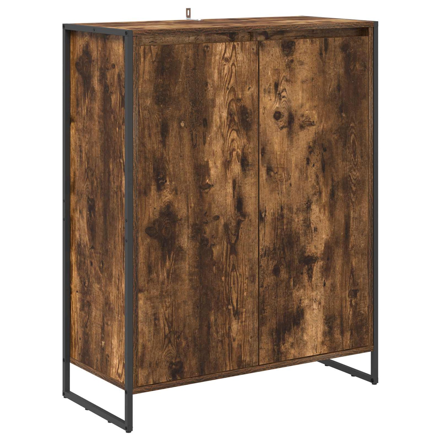 Shoe Cabinet Smoke Oak 79 x 36 x 100 cm Engineered Wood